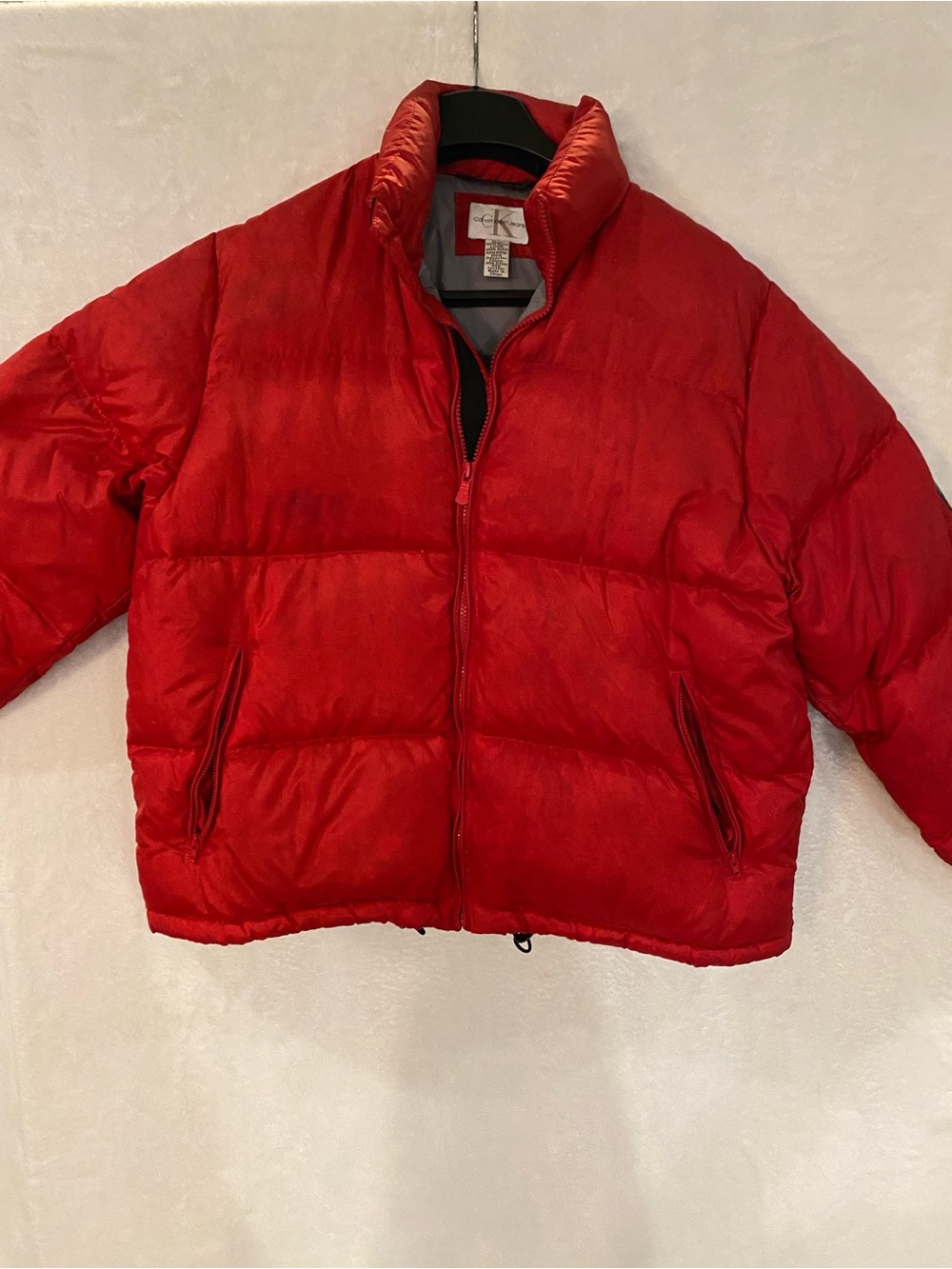 Calvin Klein Jeans Red Puffer Jacket for Kids